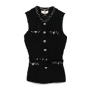 Nissa Bouclé Gilet In Black