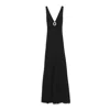Nissa Bow-detailed Maxi Dress In Black