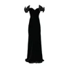 Nissa Bow-detail Velvet Maxi Dress