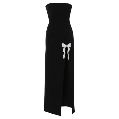 Nissa Crystal-embellished Maxi Dress In Black