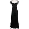 Nissa Women's Black Crystal-embellished Silk Dress In Black