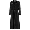 Nissa Crystal-embellished Taffeta Midi Dress In Black