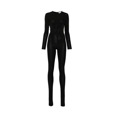 Nissa Women's Black Embellished Jumpsuit