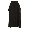 Nissa Women's Black High-waisted Midi Skirt In Black
