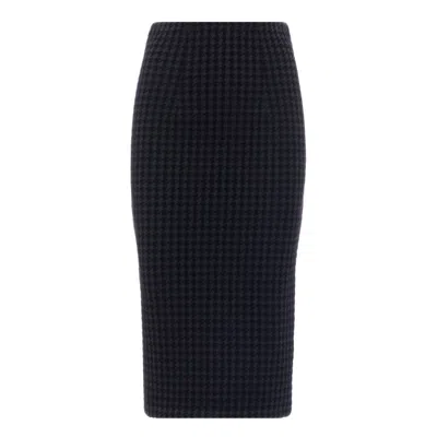 Nissa Women's Black High Waisted Pencil Skirt