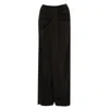Nissa Women's Black Loose Mid-rise Pants In Black