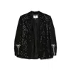 Nissa Women's Black Sequin-embellished Blazer