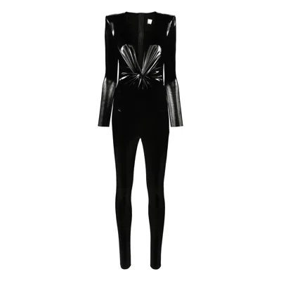 Nissa V-neck High-shine Jumpsuit In Black
