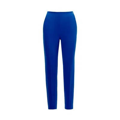 Nissa Women's Blue High Waisted Slim Pants