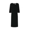 Nissa Bow-detail Midi Dress In Black