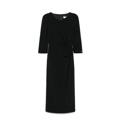 NISSA WOMEN'S BODYCON MIDI DRESS BLACK