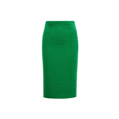 Nissa Women's Bouclé Pencil Skirt Green