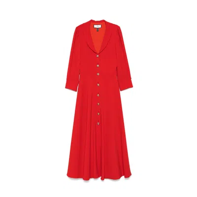 Nissa Women's Crepe Midi Dress Red
