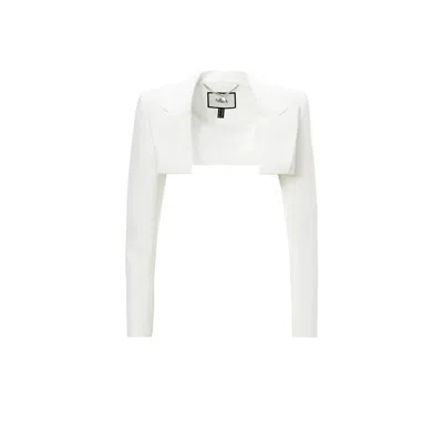 NISSA WOMEN'S CROPPED BLAZER WHITE
