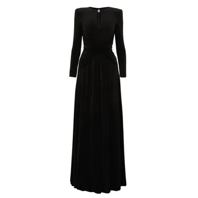 Nissa Women's Crystal-detail Maxi Dress Black