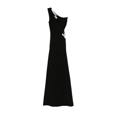 Nissa Women's Crystal-embellished Jersey Maxi Dress Black