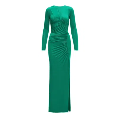 Nissa Women's Crystal-embellished Maxi Dress Green