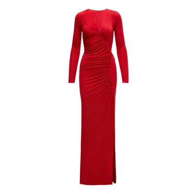Nissa Women's Crystal-embellished Maxi Dress Red