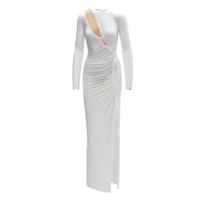 Nissa Women's Crystal-embellished Maxi Dress White