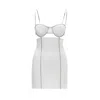 Nissa Women's Crystal-embellished Mini Dress White In White