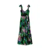 Nissa Floral-print Dress In Green