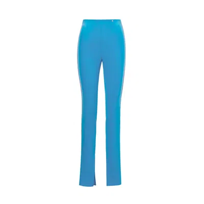 Nissa Women's Embellished High-waisted Pants Blue