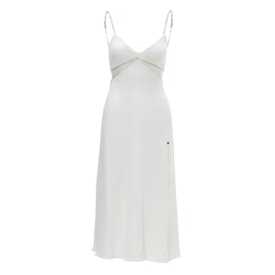 Nissa Women's Embellished Midi Dress White