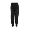 Nissa Women's Embroidered Cotton Pants Black In Black