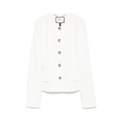Nissa Women's Fitted Suit Jacket White
