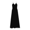 Nissa Women's Floral-applique Jersey Midi Dress Black In Black