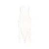 Nissa Women's Floral-appliqué Midi Dress White