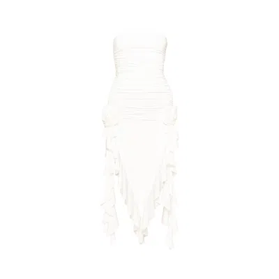 Nissa Women's Floral-appliqué Midi Dress White