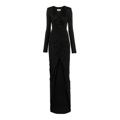 Nissa Women's Floral-detailing Maxi Dress Black