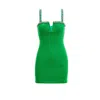 Nissa Women's Green Embellished Bouclé Mini Dress In Green