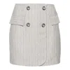 Nissa Crystal-embellished Miniskirt In Grey