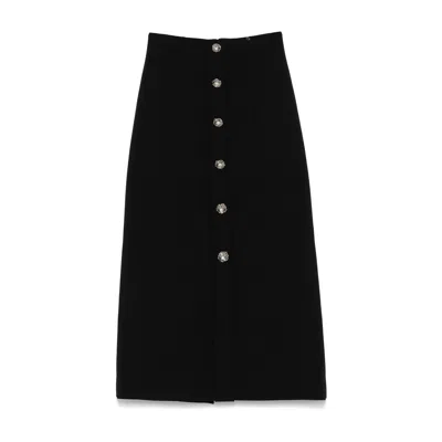 Nissa Women's High-waisted Midi Skirt Black