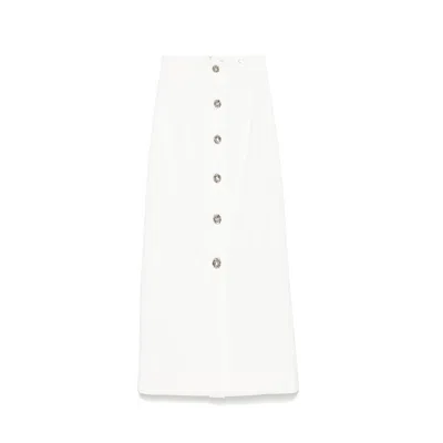 Nissa Women's High-waisted Midi Skirt White