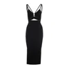 Nissa Women's Knitted Midi Dress Black In Black