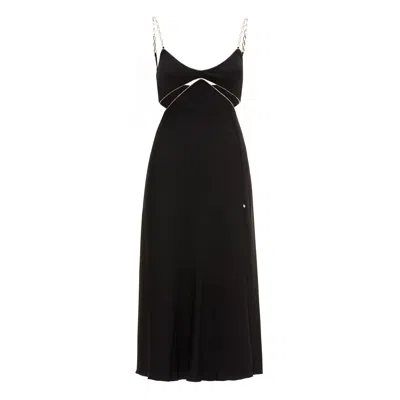 Nissa Women's Midi Embellished Dress Black