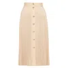 Nissa Women's Neutrals Embellished Pleated Midi Skirt In Pink