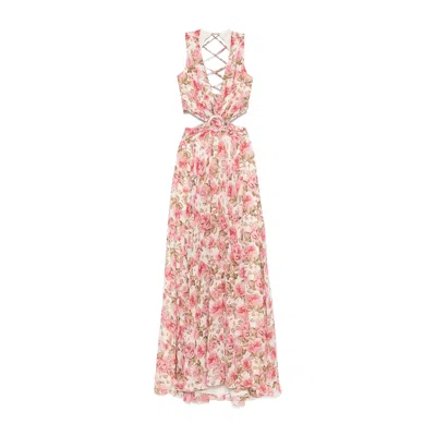 Nissa Women's Open-back Chiffon Maxi Dress