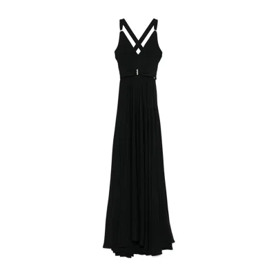 Nissa Women's Open-back Maxi Dress Black
