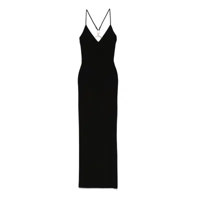 Nissa Women's Open-back Midi Dress Black