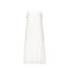 Nissa Women's Open-back Silk Dress White In White