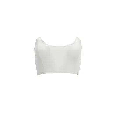 Nissa Women's Panelled Zip-up Corset White