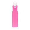 Nissa Women's Pink Open-back Sequined Dress
