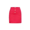 Nissa Women's Pink / Purple High-waisted Bouclé Pink Skirt In Pink/purple