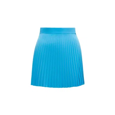 Nissa Women's Pleated Mini Skirt Blue