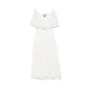 Nissa Women's Polka-dots Midi Dress White