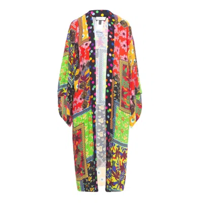 Nissa Women's Printed Viscose Kimono In Multi